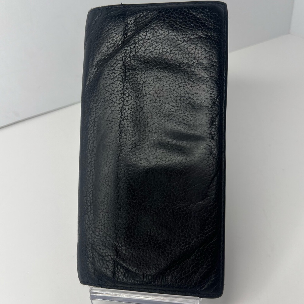 🖤Dior HOMME Black Pebbled Leather Mens Signature Logo Long Wallet RARE!!!! 🖤 - Picture 2 of 11